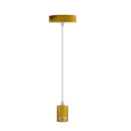 E27 Industrial Pendant Light Yellow Ceiling Lamp With Adjustable Cable Hanging Light Fitting For Kitchen Dining Room - thumbnail 9