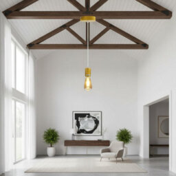 E27 Industrial Pendant Light Yellow Ceiling Lamp With Adjustable Cable Hanging Light Fitting For Kitchen Dining Room - thumbnail 4