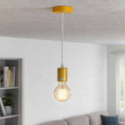 E27 Industrial Pendant Light Yellow Ceiling Lamp With Adjustable Cable Hanging Light Fitting For Kitchen Dining Room - thumbnail 6