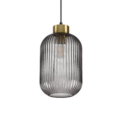 Ideal Lux Mint-3 Indoor Glass Domeceiling Pendant Lamp 1 Light Smokey, E27