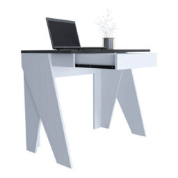 Core Products White Dallas Home Office Desk With Drawer, H75.2Cm X W91.3Cm - thumbnail 3