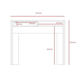 Core Products White Dallas Home Office Desk With Drawer, H75.2Cm X W91.3Cm - thumbnail 7