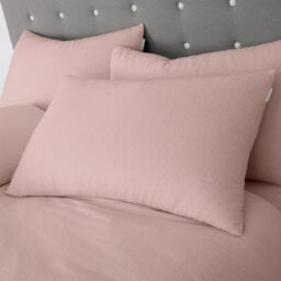 Catherine Lansfield Bedding Brushed Cotton Duvet Cover Set With Pillowcases Pink - thumbnail 2