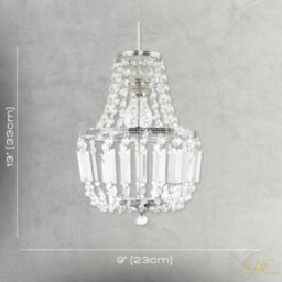 Happy Homewares Traditional Vintage Style Pendant Lighting Shade With Clear Acrylic - thumbnail 7