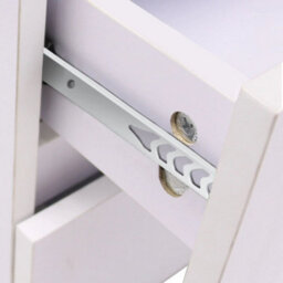 Modern White Bedroom Furniture Chest Of 2 Drawers Storage Bedside Cabinet - thumbnail 5