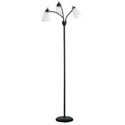 Homcom Tree Floor Lamp With 3 Adjustable Light, Industrial Standing Lamp, Black - thumbnail 2