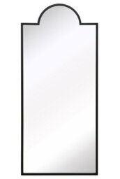 "Mirroroutlet Fenestra - Black Contemporary Wall And Leaner Mirror 67"" X 29"" (170 X 75Cm)" - thumbnail 2