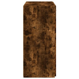 Berkfield Sideboard Smoked Oak 80X42.5X93 Cm Engineered Wood - thumbnail 5