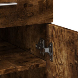 Berkfield Sideboard Smoked Oak 80X42.5X93 Cm Engineered Wood - thumbnail 8