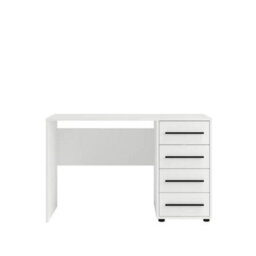Arte Maxione 01 Desk 120Cm - White, Sleek Four-Drawer Office Desk - thumbnail 3