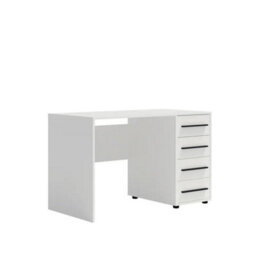 Arte Maxione 01 Desk 120Cm - White, Sleek Four-Drawer Office Desk - thumbnail 2