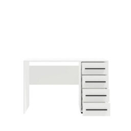 Arte Maxione 01 Desk 120Cm - White, Sleek Four-Drawer Office Desk - thumbnail 4