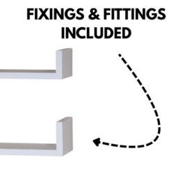 "Core Products Hudson Set Of 3 Floating ""u"" Shape Wall Shelf Kit - Matt White" - thumbnail 4