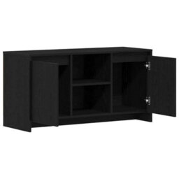 Berkfield Tv Stand In Black Oak - 102 X 37.5 X 52.5 Cm, Made Of Engineered Wood - thumbnail 5