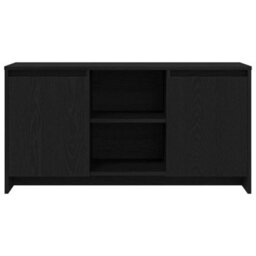 Berkfield Tv Stand In Black Oak - 102 X 37.5 X 52.5 Cm, Made Of Engineered Wood - thumbnail 7