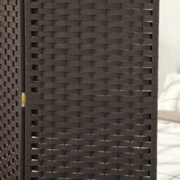Homcom 4 Panel Folding Room Divider, Privacy Screen, 160 X 170Cm, Brown - thumbnail 8