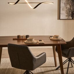 Wyld And Coco Luminalux Black Aluminium Pendant Lamp, Loft Suspension For Living Room, W90 X H100Cm - thumbnail 2