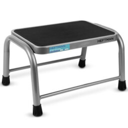 Heftman Step Stool Metal Grey Footstool - thumbnail 1
