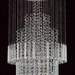 Luminosa Lighting Luminosa Barcelona Crystal 7 Light Stairwell Chrome Frame Cluster Pendant Ceiling Light - thumbnail 2