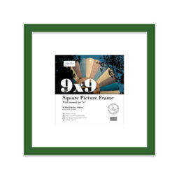 "9X9"" Green Picture Frame - 9X9"" Square Frame With 7X7"" Mount For 9X9""/7X7"" Pictures Art Deco Style Gallery Wall, 1 Pack" - thumbnail 1