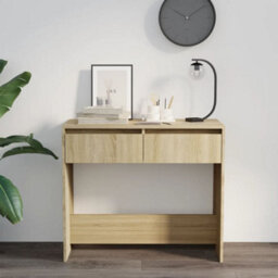 Berkfield Sturdy Console Table Sonoma Oak 89X41X76.5 Cm Steel - thumbnail 3