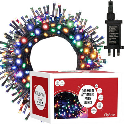 Globrite 30M 300 Led Fairy Lights Multi Colour  Plug In Indoor Outdoor String Lights With 8 Modes - image 1