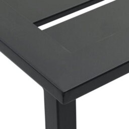 Berkfield 9 Piece Garden Bar Set Black Powder-Coated Steel - thumbnail 8