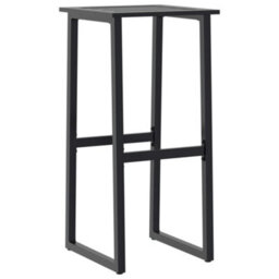 Berkfield 9 Piece Garden Bar Set Black Powder-Coated Steel - thumbnail 4