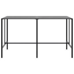 Berkfield 9 Piece Garden Bar Set Black Powder-Coated Steel - thumbnail 5