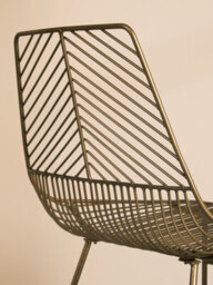 Orsina Interioirs By Premier Comfortable Small Bronze Metal Wire Chair, Metal Chair For Kitchen, Outdoor Tapered Metal Chair For Patio - thumbnail 9