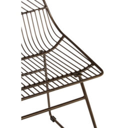 Orsina Interioirs By Premier Comfortable Small Bronze Metal Wire Chair, Metal Chair For Kitchen, Outdoor Tapered Metal Chair For Patio - thumbnail 6