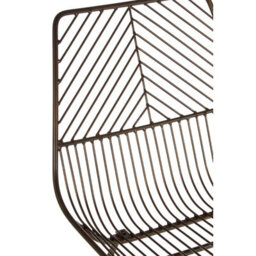 Orsina Interioirs By Premier Comfortable Small Bronze Metal Wire Chair, Metal Chair For Kitchen, Outdoor Tapered Metal Chair For Patio - thumbnail 5