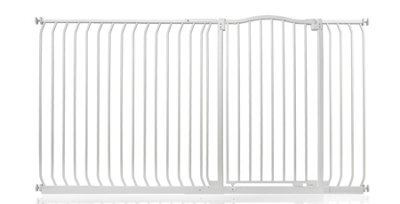 Safetots Extra Tall Curved Top Safety Gate, 189Cm - 198Cm, Matt White, Extra Tall 100Cm In Height, Pressure Fit Stair Gate - image 1
