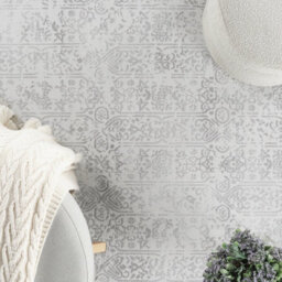 Livabliss Round Roma-Vintage Grey Cream Ivory Traditional Boho Living Dining Bedroom Rug 200 X 200 Cm Easy Care, Non Shedding - thumbnail 7