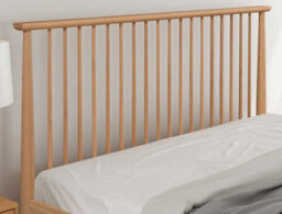 Save On Goods UK 4Ft6 Double Tall Headend, Slatted Design. Real Oak,solid,strong,wood Bed Frame.low Foot End Wooden Bedstead - thumbnail 4