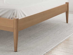 Save On Goods UK 4Ft6 Double Tall Headend, Slatted Design. Real Oak,solid,strong,wood Bed Frame.low Foot End Wooden Bedstead - thumbnail 3