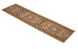 Bravich Beige Traditional Medallion Hard Wearing Runner Mat - Texas - 60X300Cm (2'x10') - thumbnail 6