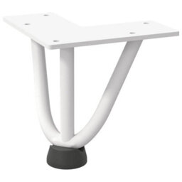 Berkfield Hairpin Legs For Coffee Table 4 Pcs White 10 Cm Solid Steel - thumbnail 4