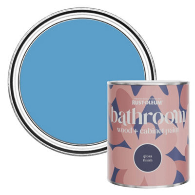 Rust-Oleum Cerulean Gloss Bathroom Wood & Cabinet Paint 750Ml - image 1