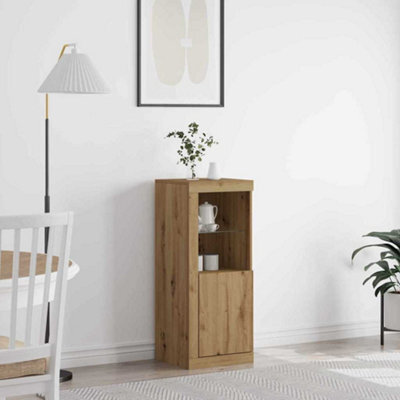 Berkfield Sideboard With Led Lights Artisan Oak 41X37X100 Cm - image 1