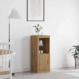 Berkfield Sideboard With Led Lights Artisan Oak 41X37X100 Cm - thumbnail 1