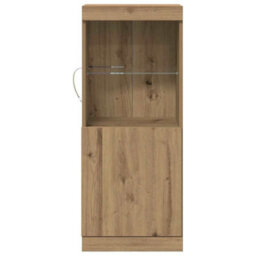 Berkfield Sideboard With Led Lights Artisan Oak 41X37X100 Cm - thumbnail 5