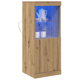 Berkfield Sideboard With Led Lights Artisan Oak 41X37X100 Cm - thumbnail 3