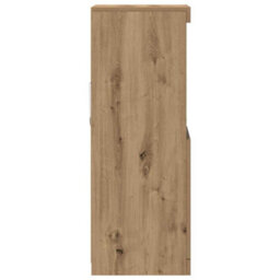 Berkfield Sideboard With Led Lights Artisan Oak 41X37X100 Cm - thumbnail 7