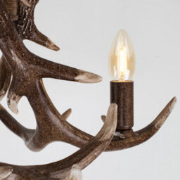 Valuelights Caribou Rustic Caribou Antler 3 Way Brown Ceiling Light - thumbnail 6