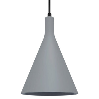 Long Life Lamps Company Ceramic Ceiling Pendant Light Grey Gypsum Lamp Shade K413 - image 1