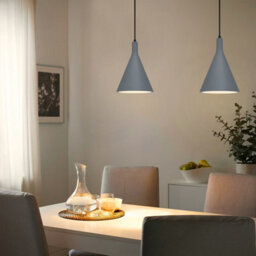Long Life Lamps Company Ceramic Ceiling Pendant Light Grey Gypsum Lamp Shade K413 - thumbnail 8