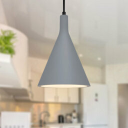 Long Life Lamps Company Ceramic Ceiling Pendant Light Grey Gypsum Lamp Shade K413 - thumbnail 6