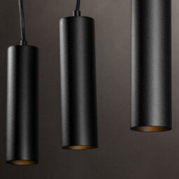 CGC Lighting Cgc Black Triple Slim Cylinder Ceiling Pendant Kitchen Island Light - thumbnail 3