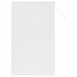Berkfield Modern Window Blind With Curtains Manual White Aluminium